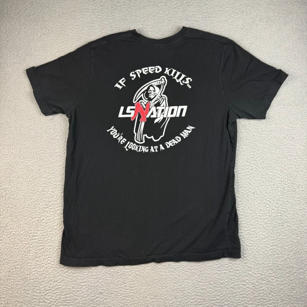LS Nation Shirt Men's Extra Large GM Chevy Racing Cars Grim Reaper Short Sleeve - Picture 3 of 8